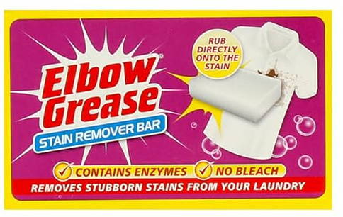 UKDeals Direct® Elbow Grease Stubborn Stain Remover Bar Removes Stubborn Stains From Laundry No Bleach (100g Bar)