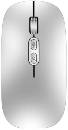 Mouse Ricaricabile Per Computer Portatile 2.4G Wireless Con Digitazione | 1600 DPI Silenzioso Riconoscimento Vocale/Ricerca/Input Mouse Traduttore Portatile 28 Lingue