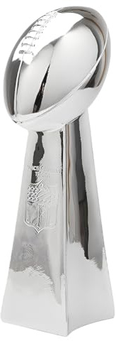 Huadafun Super Bowl Meisterschaftspokal Replik, Lombardi Trophäen Fußball Sammlerstück Souvenir für Zuhause Büro Dekoration, Fantasy Football Fans,32cm