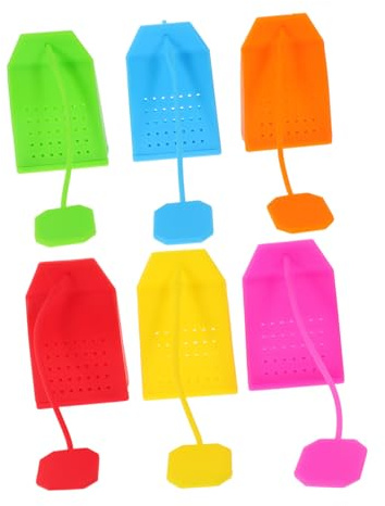 VALICLUD 6 piezas Infusor de Té Reutilizable de Silicona Colador Único para Sueltas Filtro Saludable para Taza Fácil de Limpiar Uso Doméstico y Restaurante