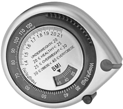 ZUNOXAZ Nastro Misuratore Bmi Retrattile in PVC e Abs Multifunzione per Circonferenza Vita e Salute Fisica Compatto e Resistente per Uso Personale e Clinico