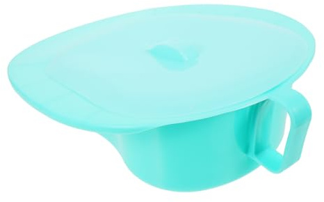 HAPINARY Tragbare Bettpfanne Mit Deckel Aus Langlebigem Kunststoff Ergonomisch Geformt Extra Für Senioren Und Bettlägerige Patienten Geruchsdicht Pflegehilfsmittel Für Zuhause Und Klinik