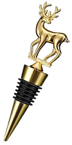 Weinflaschenverschluss mit Hirsch-Motiv, wiederverwendbarer Getränkekorken, eleganter Metall-Versiegeler, dekorativer Getränkeverschluss, langlebiges, auslaufsicheres Design, Champagnerflaschenstecker