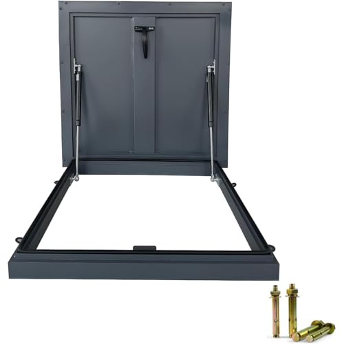 30 34 36 38 40 in Commercial Roof Access Hatch, Roof Manhole Lids, Steel Ceiling Entry Hatch with Handle & Gas Shock Strut(40x40in(101.5x101.5cm))