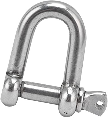 RASTKY Screw Pin Anchor Shackle Stainless Steel D Shaped Bow Shackle for Chains Outdoor Camping Survival Rope Wear Resistant Durable for Camping, Hiking and Outdoor Sports 304 Stainless Steel (#9)