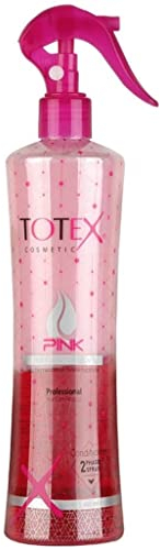 Totex 2 Phase Hair Conditioner Spray Pink 400ml – Leave In Conditioner for Damaged & Coloured Hair, Detangling, Nourishing, Moisturising, Anti Frizz, Heat Protection, Professional Salon Formula