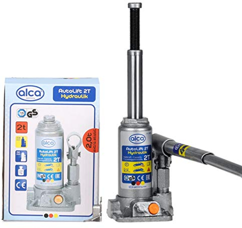 alca Hydraulic Lift Bottle Jack For Car 2 Tonne Heavy Duty Iron Steel 43100
