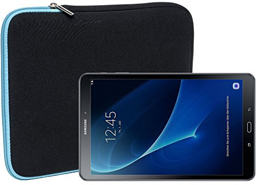 Slabo Tablet Tasche Schutzhülle für Samsung Galaxy TAB A 10.1 (2018) Hülle Etui Case Phablet aus Neopren – TÜRKIS/SCHWARZ
