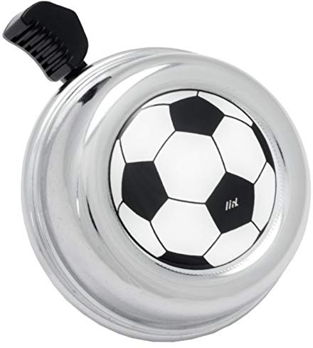 Liix Fahrradklingel Colour Bell, Fußball Chrom, LiixBell