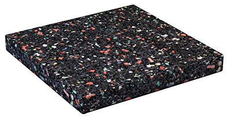 DEMMELHUBER Terrassenpads Gummigranulat auf Recyclingbasis Pad Gummipad (50 Stück, 90 x 90 x 8 mm)
