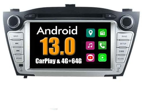 RoverOne Sistema Android Lettore DVD Dell'automobile per Hyundai IX35 Tucson 2009 2010 2011 2012 2013 con Multimedia Stereo GPS Navigazione Radio Bluetooth USB MirrorLink (con Canbus)