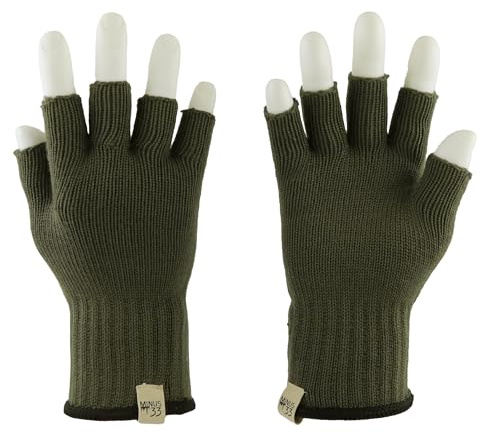 Minus33 Merino Wool Fingerless Gloves - Halbfinger-Handschuhe aus Merinowolle - Olivgrün - S