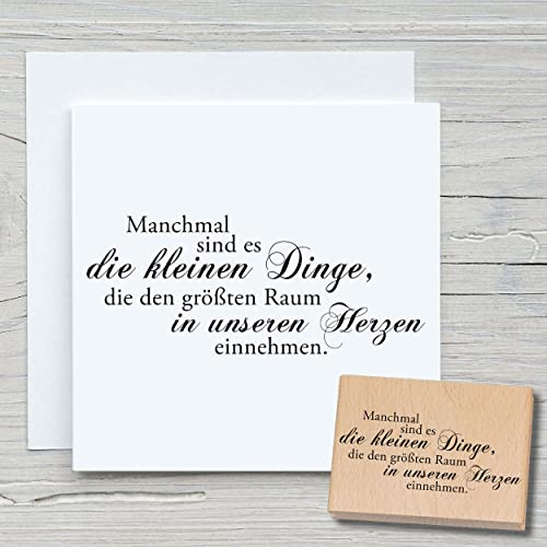 NEWSTAMPS Stempel Manchmal sind es die Motivstempel groß aus Holz & Gummi zum Karten basteln, Holzstempel, Sprüche, Spruchstempel, Textstempel, Schrift, Scrapbook, Textilstempel, Deko