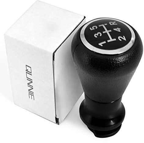 QUNNIE Pomello del cambio a 5 velocità, leva del cambio per auto con testa a bastone, pomello del cambio in pelle PU adatto per Peugeot 206 207 307 308,adatto per Citroen C2 C3 C4L C5
