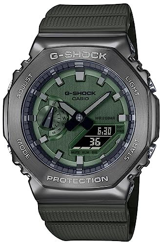 Casio G-Shock grünes Zifferblatt, grünes Harzarmband GM-2100B-3AER