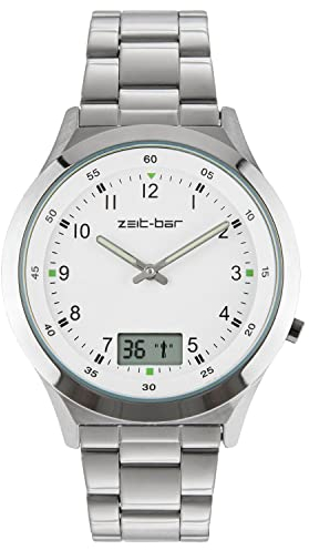 Zeit-Bar Funk-Armbanduhr Herren, mit Datums- und Sekundenanzeige