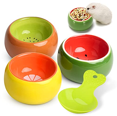 Lot de 3 Bols en céramique pour Hamster, Hamster, Cochon d'Inde, Hamster, Petit Animal - pour Hamster, Lapin, Gerbille, chichilla, hérisson, glisseur en Sucre, Rat