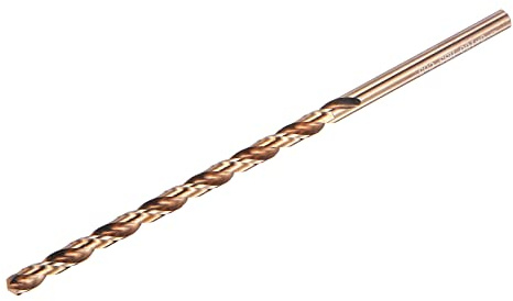 sourcing map M35 High Speed Steel Straight Shank Twist Extra Long Drill Bit, Gold Oxide 6mm Drill Diameter 160mm Length
