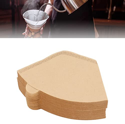 Kaffefilter, Engångsanvändning 1 Till 2 Koppar V-formad Designfibermaterial Kaffepappersfilter för Filterskål
