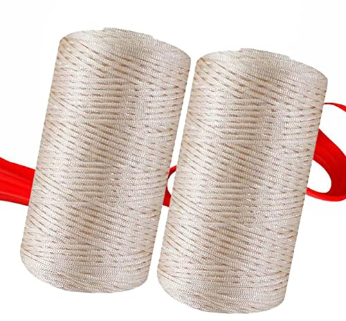 Cordoncino in filato artistico estivo | 2 Pezzi di Materiali per Maglieria Filato per Borsa da Spiaggia Filato per Cappello da Sole Estivo Filato per Uncinetto,Filato artigianale fai-da-te Rianpesn