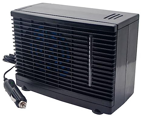 FACULX 12V Mini Air Conditioner Home Car Cooler Cooling Water Evaporative Fan whith Evaporative Portable