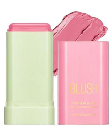 Paminify Multi-Use Blush Stick,Soft Creamy Blush,2-in-1 Cheek and Lip Tint,Waterproof Hydrating Solid Natural Moisture Smooth Blendable Matte Finish Face Blush Makeup,01 shy pink