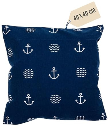 Out of the blue Deko Kissen Modern Maritime - maritimes Sofakissen inkl. Bezug & Füllung - dekoratives Couchkissen mit kompakten Maßen 45x45 cm aus Mischgewebe