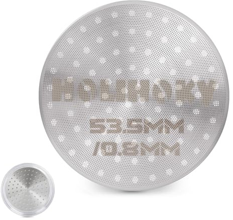 HOLIHOKY Puck Screen 54mm, Reusable Coffee Filter with Acrylic Storage Box, 304 Stainless Steel Espresso Filter, Espresso Screen for Sage Barista Express Portafilter 54mm
