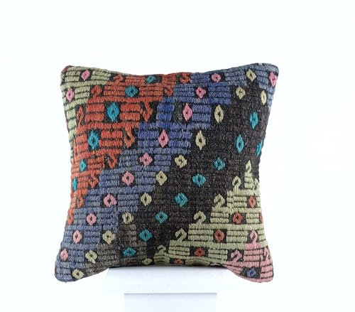 kelim kissen 40x40 cm handgefertigt kelim kissenbezug orientalische kissen kopfkissen viereckig dekorative bohemian kissenhülle dekokissen sofakissen zierkissen code E854