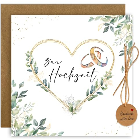 BOYATONG Hochzeitskarte Geldgeschenk, Geldgeschenk Karte Hochzeit Verpackung mit Umschlägen, Hochzeitsgeschenke für Brautpaar, Hochzeitsgeschenk Geld, Personalisierte Glückwunschkarte Hochzeit