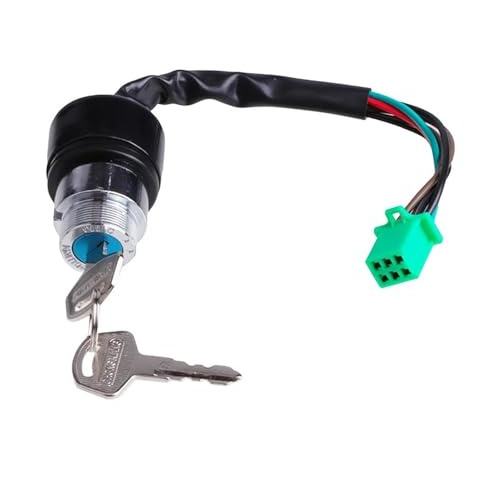 Serratura Accensione Per Suzuki GN 125 Interruttore di accensione con blocco moto con chiavi On/Off a 6 fili Moto Blocchetto Accensione