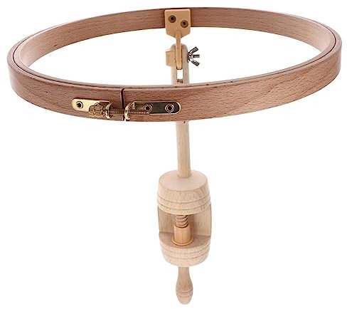 Hohopeti Verstellbarer Buchenholz Stickrahmenhalter Für Tisch Stabiler Leichter Wood Cross Stitch Stand Praktische Hebestange Für Kreuzstichbegeisterte Hobby-handsticker