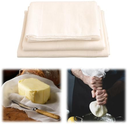 Lot de 10 chiffons à fromage en coton de qualité alimentaire réutilisables pour filtrer les liquides, jus, cuisiner (80 x 80 cm)
