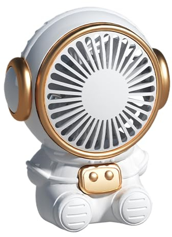 Ventilador Personal - Ventilador De Mesa, Pequeño Enfriador De Aire Astronauta | Lindo Equipo De Refrigeración De Astronauta | Refrigeración Silenciosa USB Recargable De Escritorio Portátil