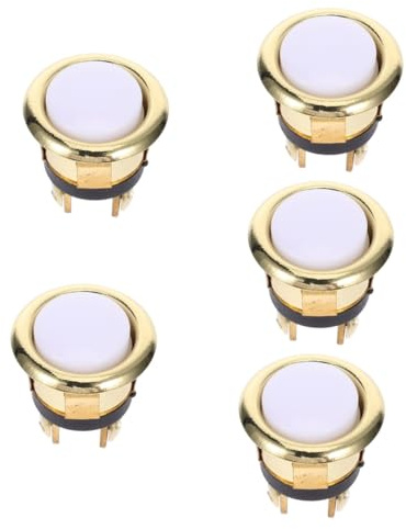 Tofficu 5 Pezzi Pulsante Porta Vintage con LED Interruttore Cablato per Sostituzione Facile Design Elegante per Domestici