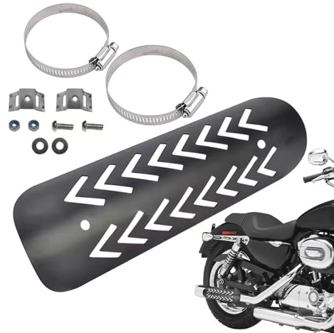 Protector Térmico Para Escape | Cubierta Protectora Para Moto,Cubierta Protectora Impermeable Antiquemaduras Para Desplazamientos y Excursiones Largas