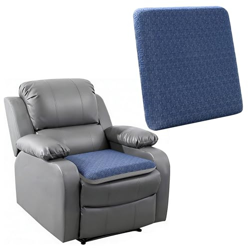 Ganondorf Extra Large Recliner Seat Cushion for Elderly Tufted Furry Booster Foam Cushion, Pressure Relief for Long Sitting Orthopedic Chair Cushion for Recliners Office Chairs, Navy