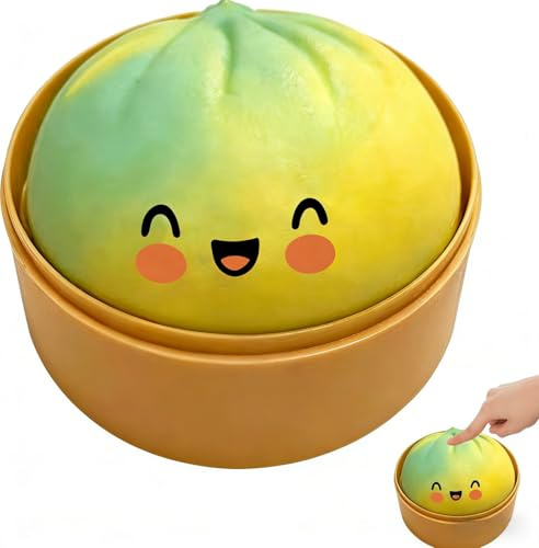 Giant Dumpling Squishy, New Glitter Dumplings Squishies Toy, stressavlastning squishy leksaker, färgglada dumpling stressfidgetar, söt mjuk glitter lugnande för avkoppling, lämplig för vuxna