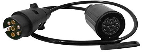 ProPlus 343526 Verlängerungskabel Adapterkabel Länge 0,8 Meter PKW Stecker 7polig auf Anhänger Steckdose 13polig Caravan Camping Stecker