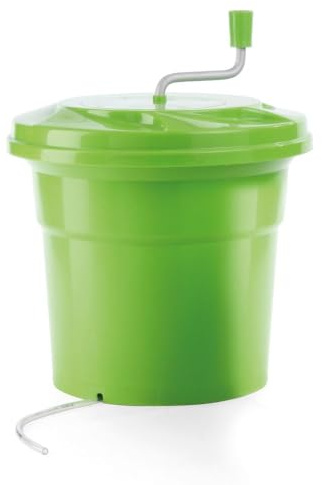 HENDI Salatschleuder, Salattrockner, inklusief Wasserablaufschlauch, Inner Schleuderkorb entnehmbar, Geschirrspülmaschinegeeignet, 25L, ø430x(H)530mm, Polyamide, Polypropylen