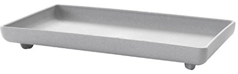 Yahata Kasei Eco Piatto/Piattino, quadrato, 240 mm, grigio, Hachiman Gardens:arbre