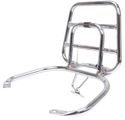 Top Case Träger/Gepäckträger klappbar, Chrom, kompatibel mit Vespa LX 50 2T