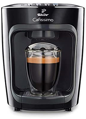 Tchibo Cafissimo mini Kaffeekapselmaschine (für Kaffee, Espresso, Caffé Crema und Tee) schwarz (Mitternachtsschwarz)