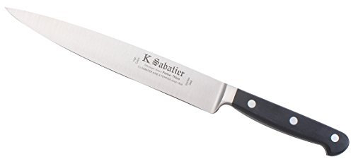 K SABATIER - Filet De Sole 21 Cm Gamme Proxus - Acier Inoxydable - Manche Noir - 100% Forge - Entièrement Fabrique en France