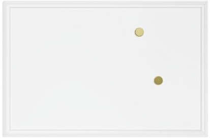 U Brands Magnetische Tafelfolie Wandtafel Kreidetafel, 50,8 x 76,2 cm, weiß Holz Rahmen Trockenwischer-Tafel