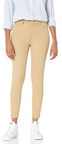 Amazon Essentials Mujer Vaqueros Ceñidos y Elásticos de Tiro Medio - Colores interrumpidos