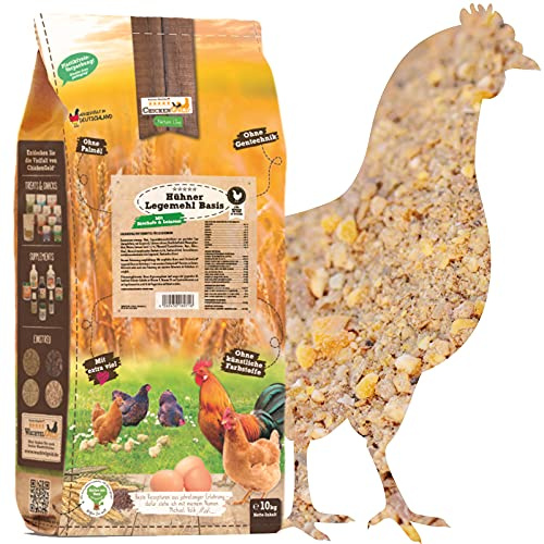 hühnergold Legemehl 10kg Hühnerfutter Legehennen Alleinfutter | 20,5% Protein & 5,8% Calcium für stabile Eierschalen & ausgewogene Legeleistung ohne Gentechnik & Palmöl