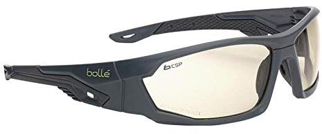 Bolle Mercuro Safety Glasses CSP Lens Platinum Coating Anti Scratch Anti Fog UV Protection Lightweight Comfortable Fit for Outdoor Industrial and Workplace Safety