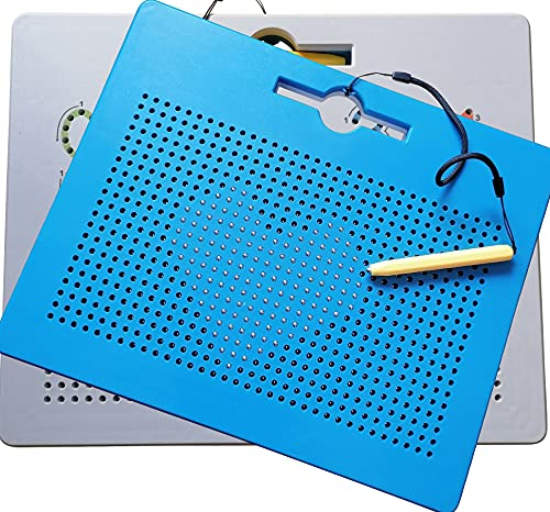 TollesfürKinder Magnetspiel für Kinder - Doppelseitige Magnet Zaubertafel mit Kugeln und Stift - Tolle Beschäftigung Kinder ab 3 - Das magische Magnet Spiel für die stressfreie Autofahrt