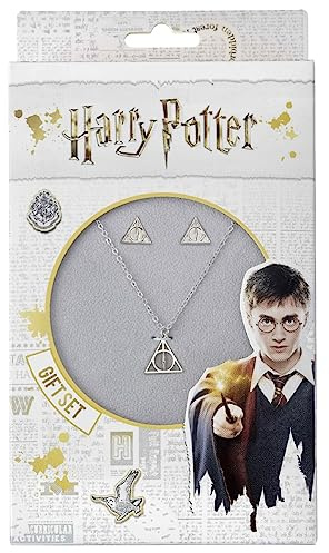 Set regalo collana e orecchini ufficiale Harry Potter reliquie della morte di The Carat Shop